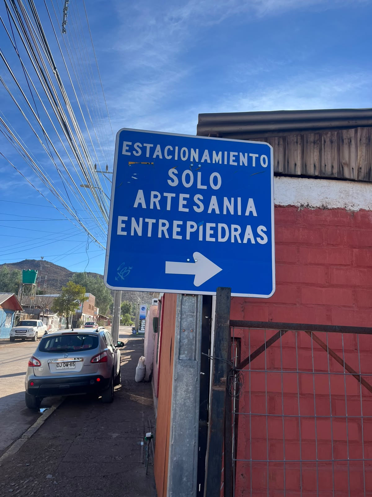 Señal de estacionamiento Entrepiedras